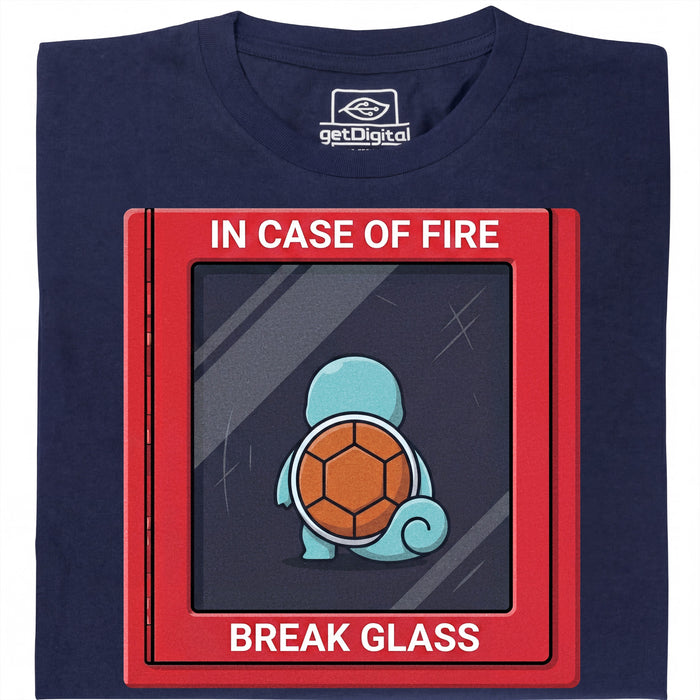 In Case of Fire - Break Glass - Main view T-Shirt Navy Blue