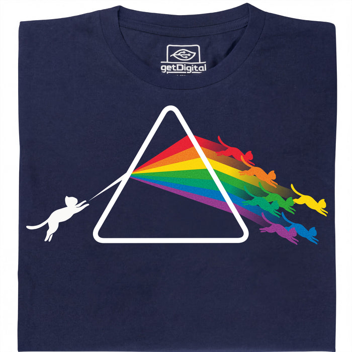 Dark Side of the Cat - Vista principal Camiseta Azul Marino