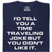 A Joke About Time Travel - Vista principale T-Shirt Blu navy