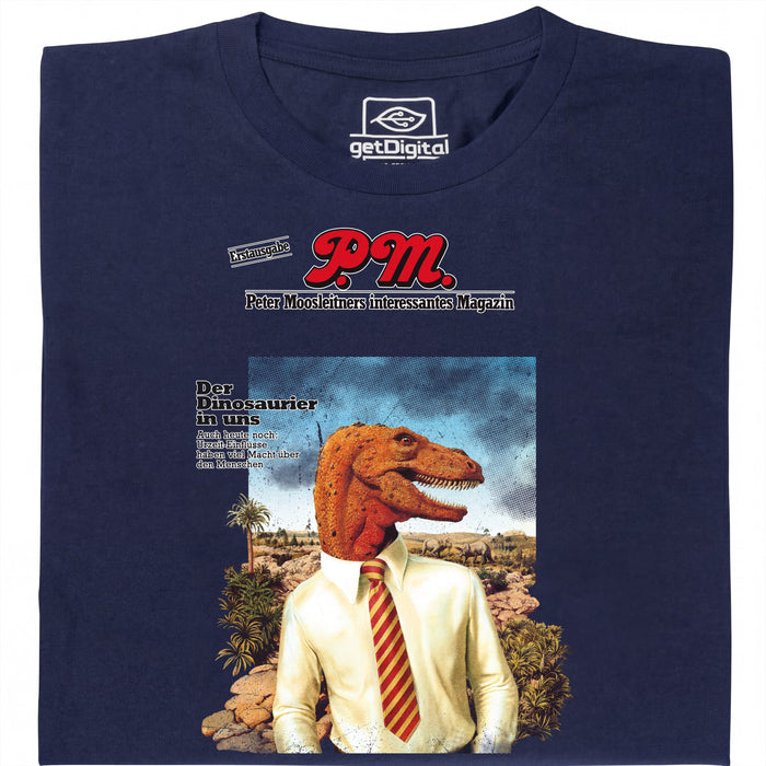 P.M. Revista 11/1978 El Dinosaurio en Nosotros - Vista principal Camiseta Azul Marino