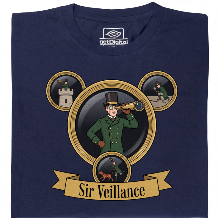 Sir Veillance - Vue principale T-Shirt Bleu Marine