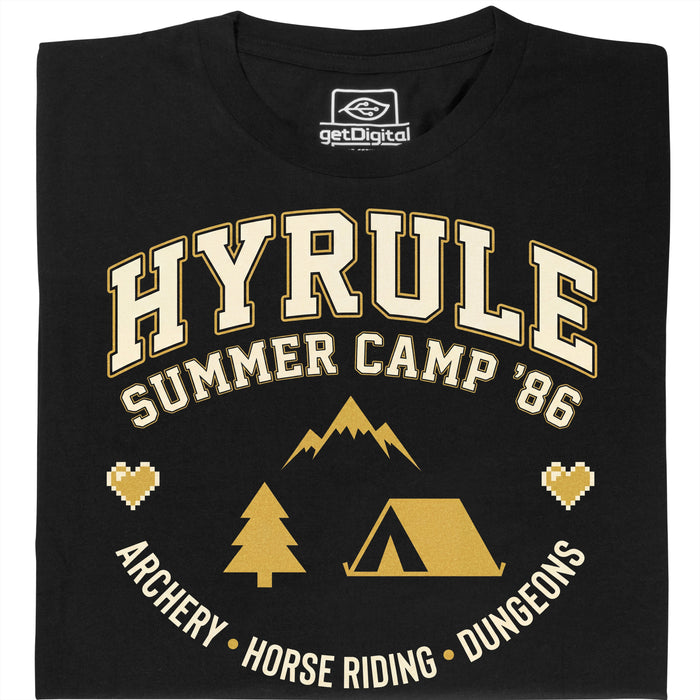 Hyrule Summer Camp - Vista frontal Camiseta Negro