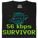 56kbps Survivor - Vista principal Camiseta Negro