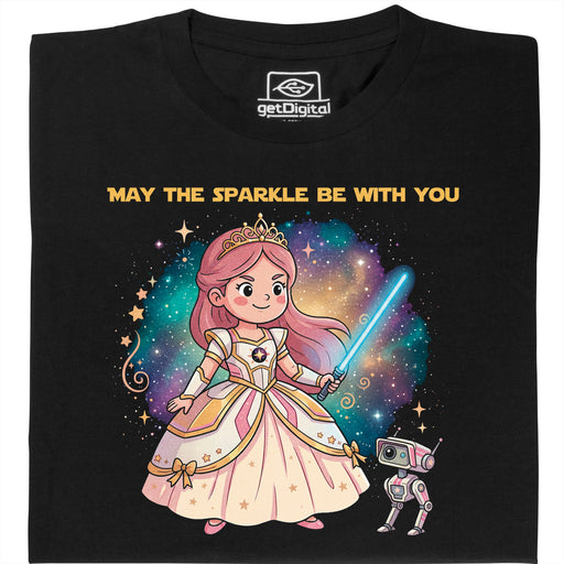 Princess & The Sparkle - Hauptansicht T-Shirt Schwarz