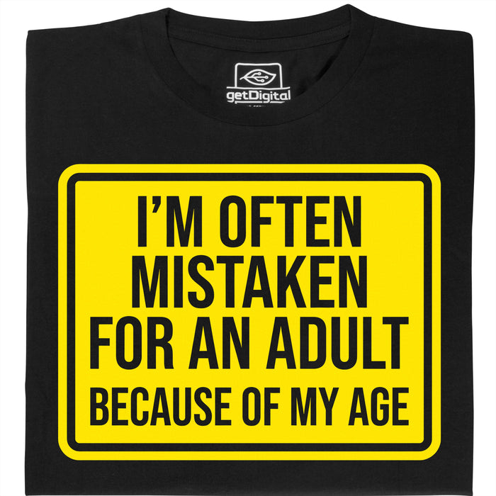 Mistaken For An Adult - Vue principale T-Shirt Noir