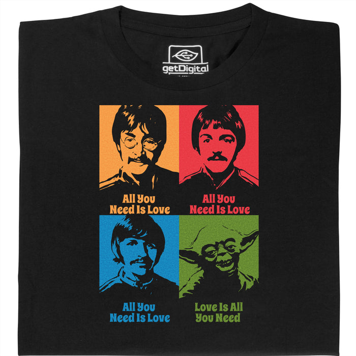 Love is all you need - Vue principale T-Shirt Noir