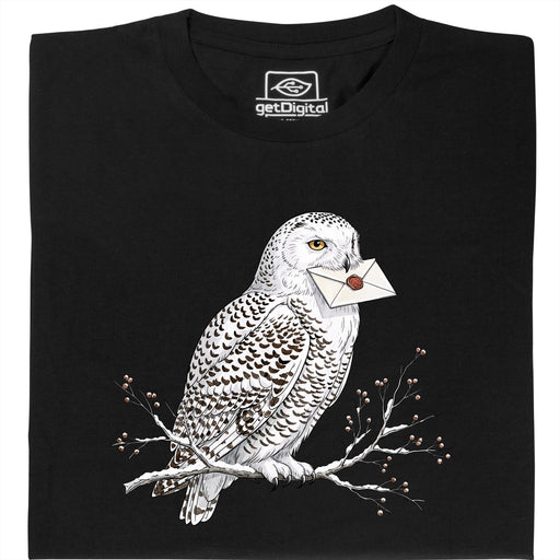 Owl Courier - Vooraanzicht T-Shirt Zwart