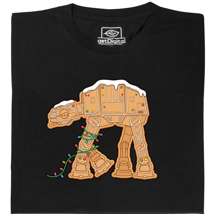 Biscotto Inciampante - Camminatore Panpepato in Ghirlanda - Vista Principale T-Shirt Nero