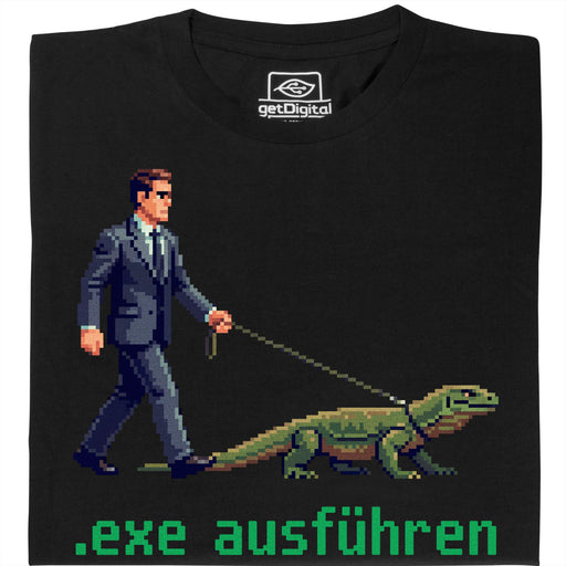 Exécuter .exe - Vue de face T-Shirt Noir