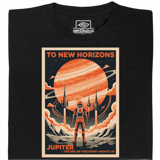 To New Horizons - Vista principal Camiseta Negro