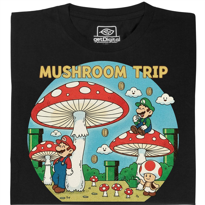 Mushroom Trip - Main view T-shirt Black