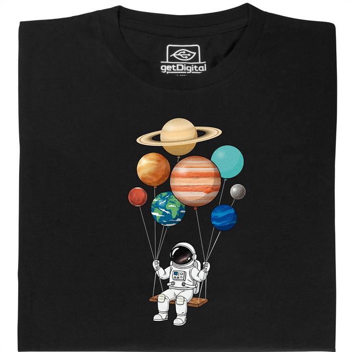 Cosmic Swing - Hauptansicht T-Shirt Schwarz
