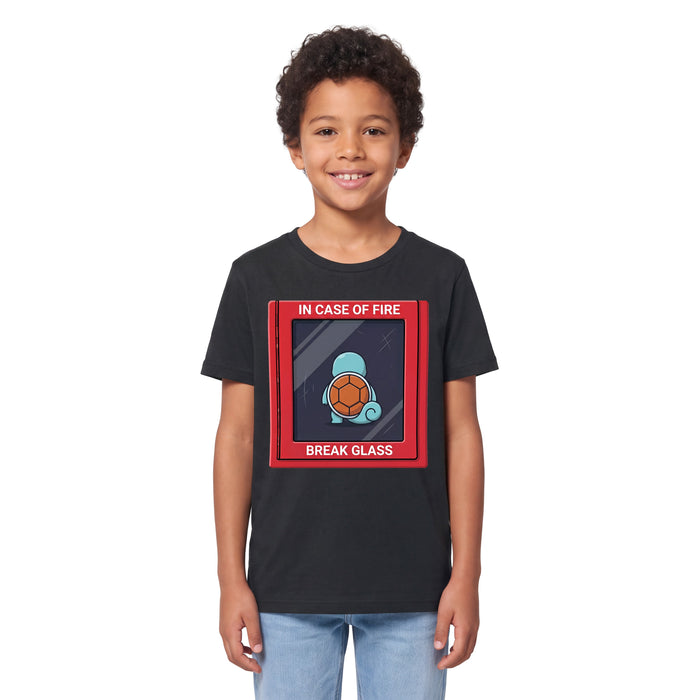 In Case of Fire - Break Glass - Kindershirt Model Junge 1