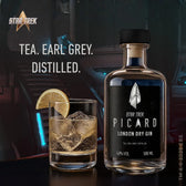 Star Trek Picard Earl Grey Gin con caja y vaso de coleccionista