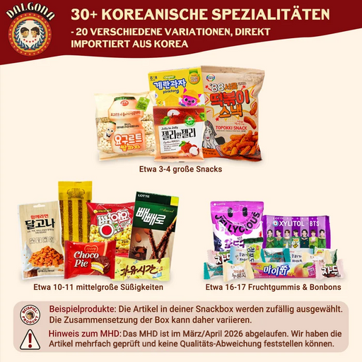 Caja de Snacks Dalgona Corea "Rescate" - Gratis en lugar de tirar