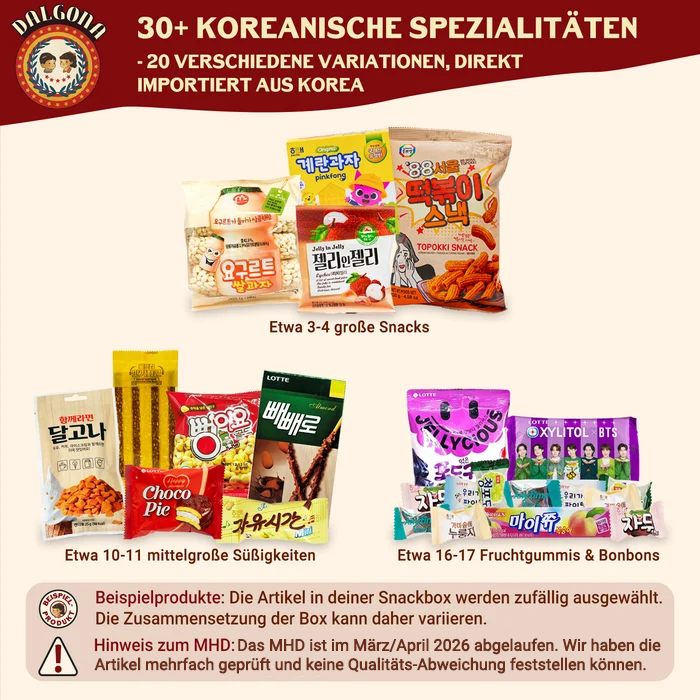 Scatola Snack Dalgona Corea "Soccorso" - Gratis invece di buttare