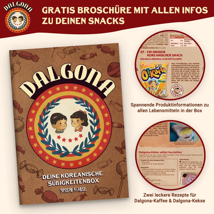 Scatola Snack Dalgona Corea "Soccorso" - Gratis invece di buttare