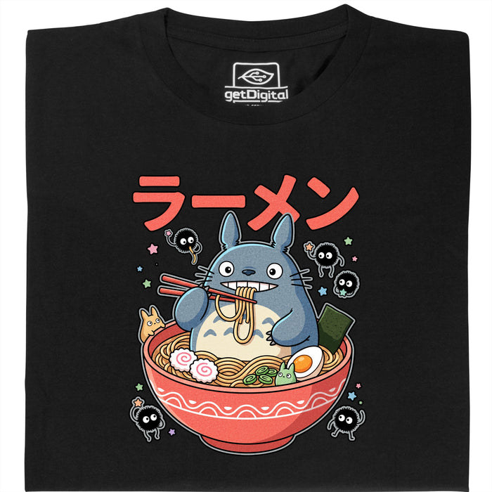 Waldgeist-Ramen - Hauptansicht T-Shirt Schwarz