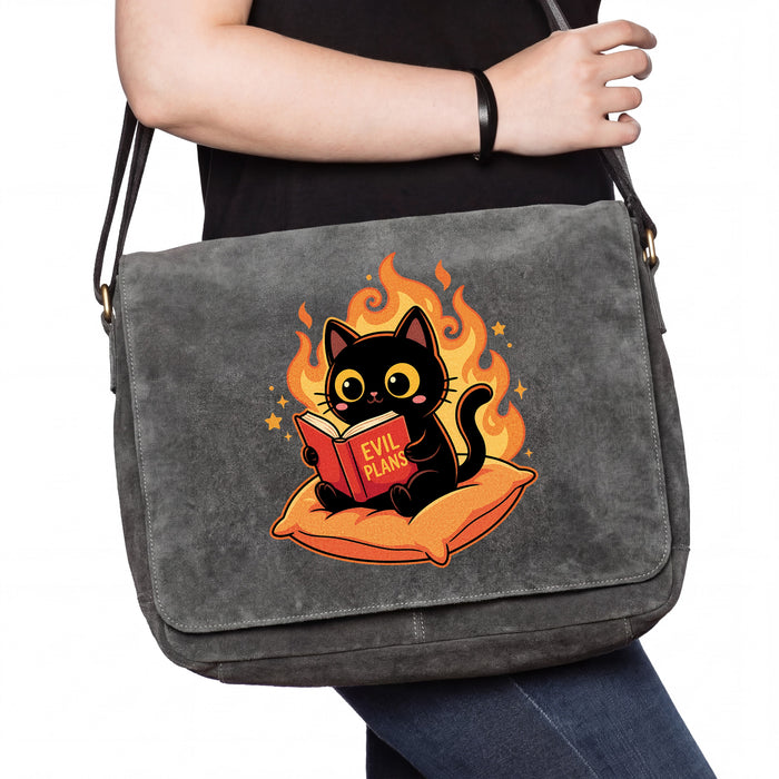 Zwarte Kat Leest "Evil Plans" - Boze Plannen met Stijl - Tas