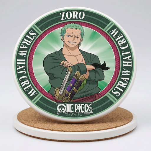 Posavasos de cerámica One Piece con diseño Roronoa Zoro