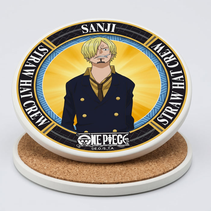 Posavasos de cerámica One Piece con motivo de Sanji, vista frontal