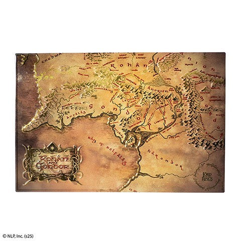 Carte Métallique du Seigneur des Anneaux - Rohan et Gondor (20x30 cm)