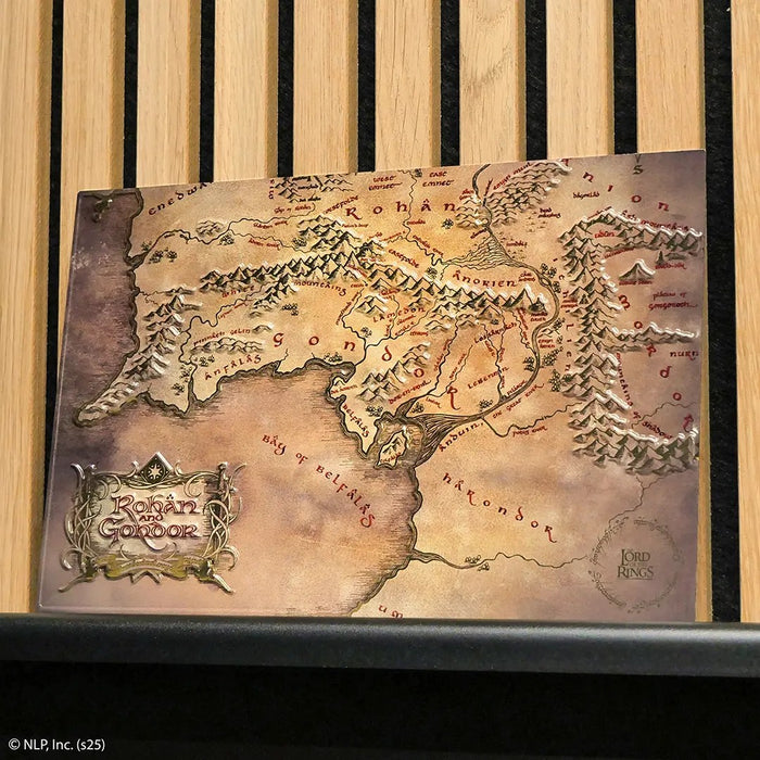Lord of the Rings Metal Map - Rohan and Gondor (20x30 cm)