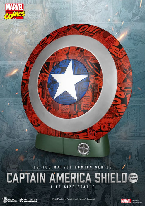 Captain America Schild in Lebensgröße (Comic-Edition)