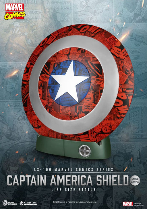 Captain America Schild in Lebensgröße (Comic-Edition)