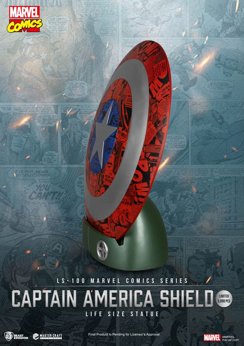 Captain America Schild in Lebensgröße (Comic-Edition)