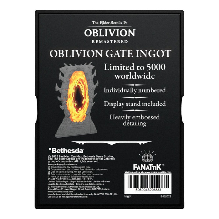The Elder Scrolls IV: Oblivion lingot en métal Porte d'Oblivion