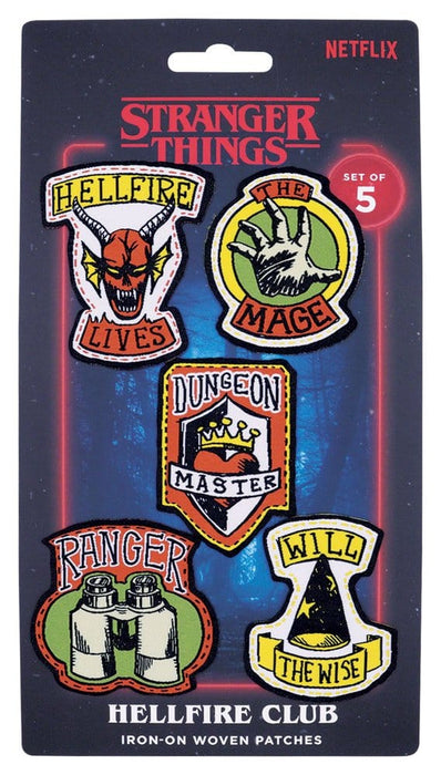 Set d'écussons en tissu Stranger Things Hellfire Club