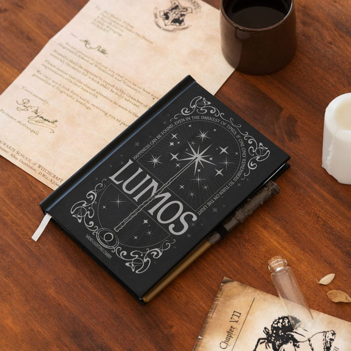 Harry Potter Notizbuch Lumos mit Zauberstab