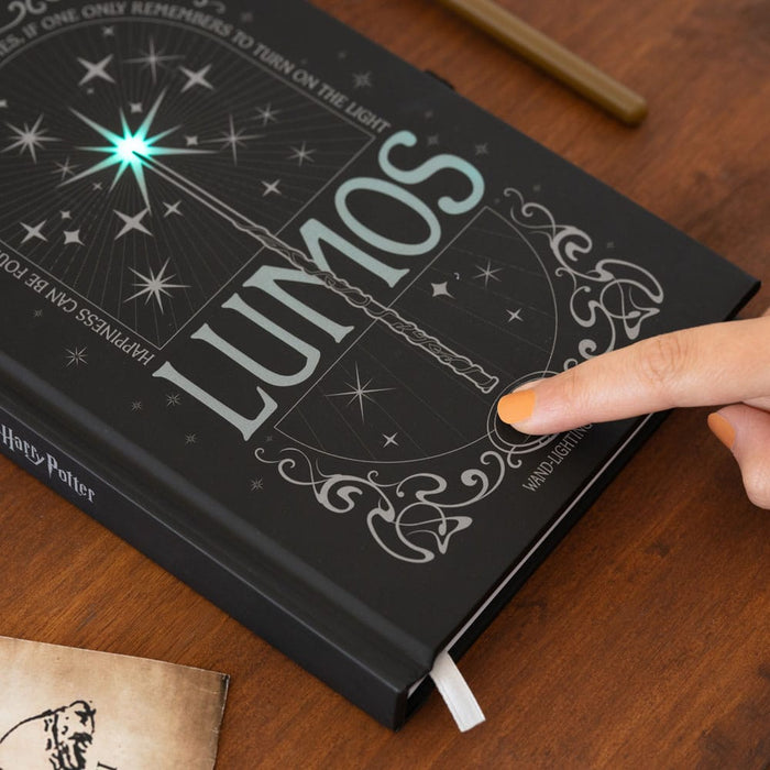 Harry Potter Notizbuch Lumos mit Zauberstab