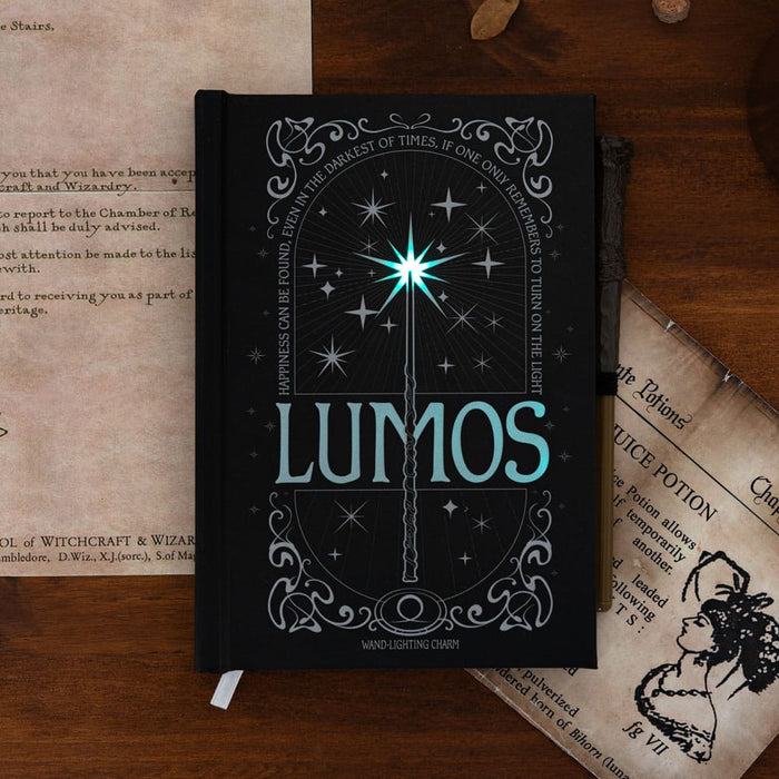 Harry Potter Notizbuch Lumos mit Zauberstab