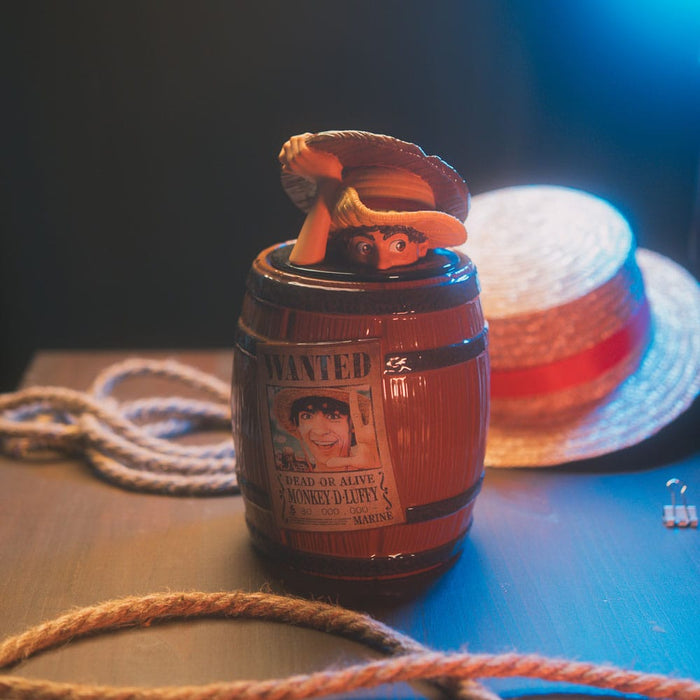 One Piece Barattolo per biscotti a botte Monkey D. Luffy (Wanted)