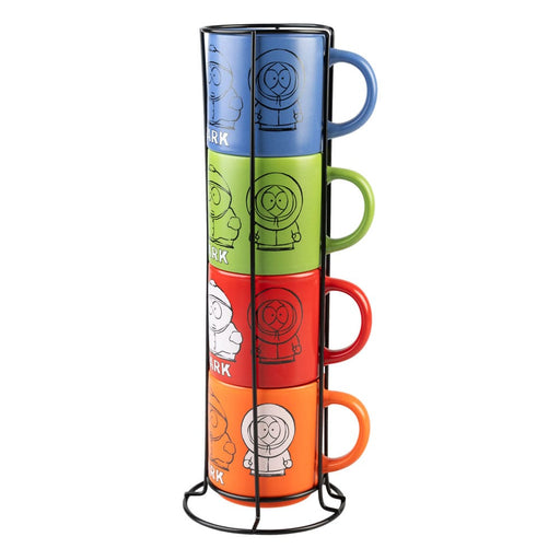South Park Mug Set (4 stackable ceramic mugs with stand)