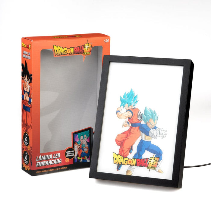Dragon Ball Super LED-Bild Goku & Vegeta (gerahmt)