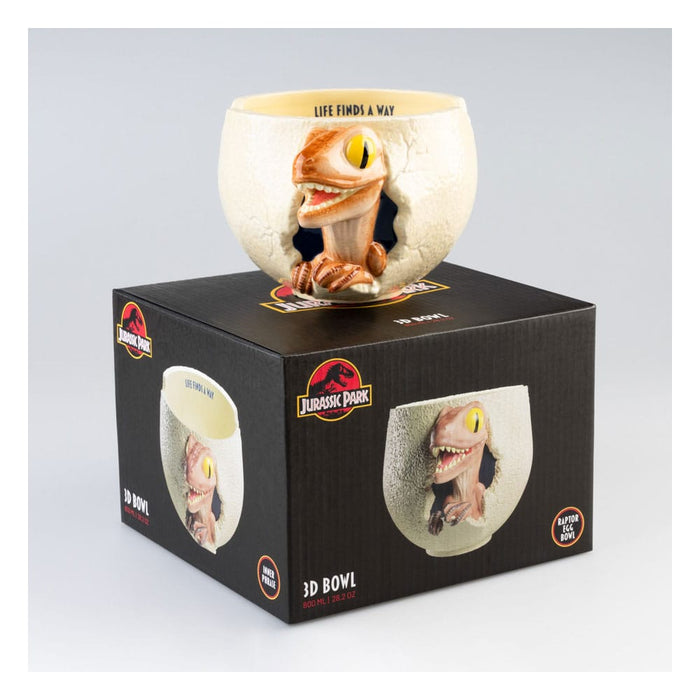 Jurassic Park cuenco 3D Raptor en el huevo