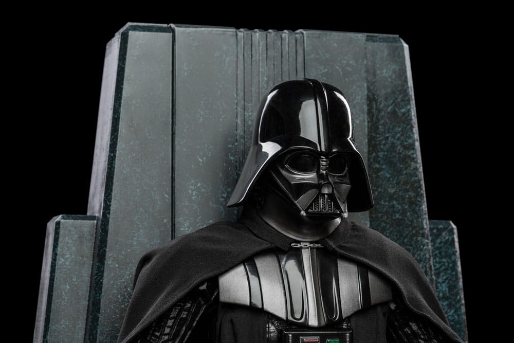 Star Wars estatua de Darth Vader en el trono