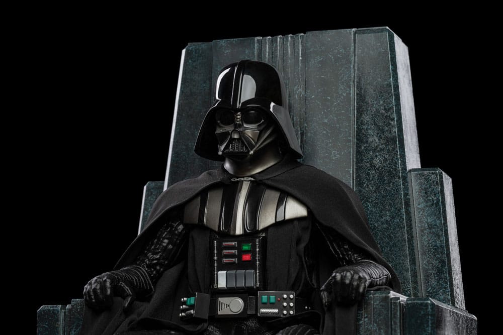 Star Wars estatua de Darth Vader en el trono
