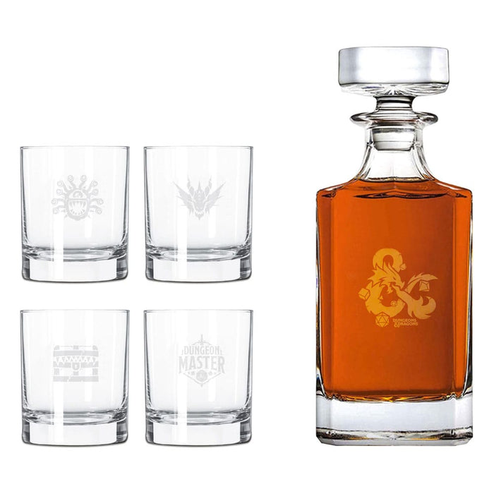 Set de whisky Dungeons & Dragons (licorera y 4 vasos)