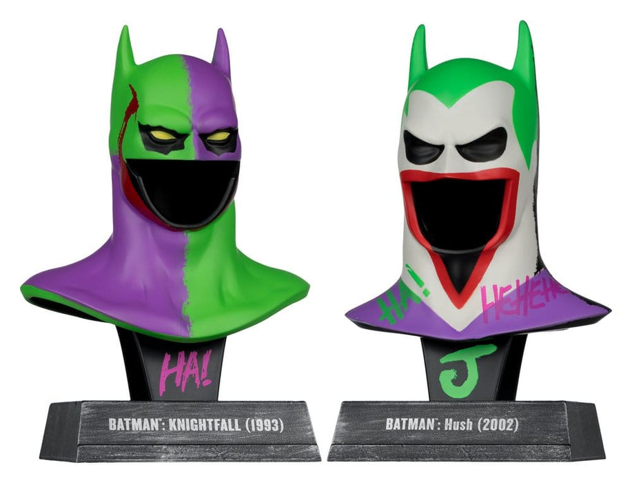 Réplicas de máscaras de Batman Knightfall y Hush al estilo del Joker