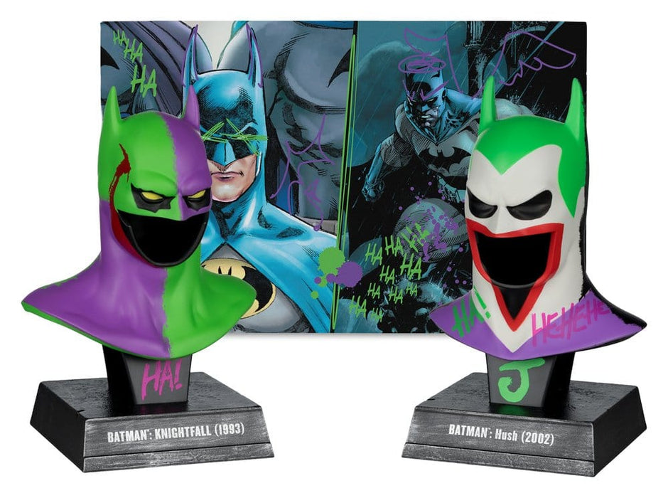 Réplicas de máscaras de Batman Knightfall y Hush al estilo del Joker