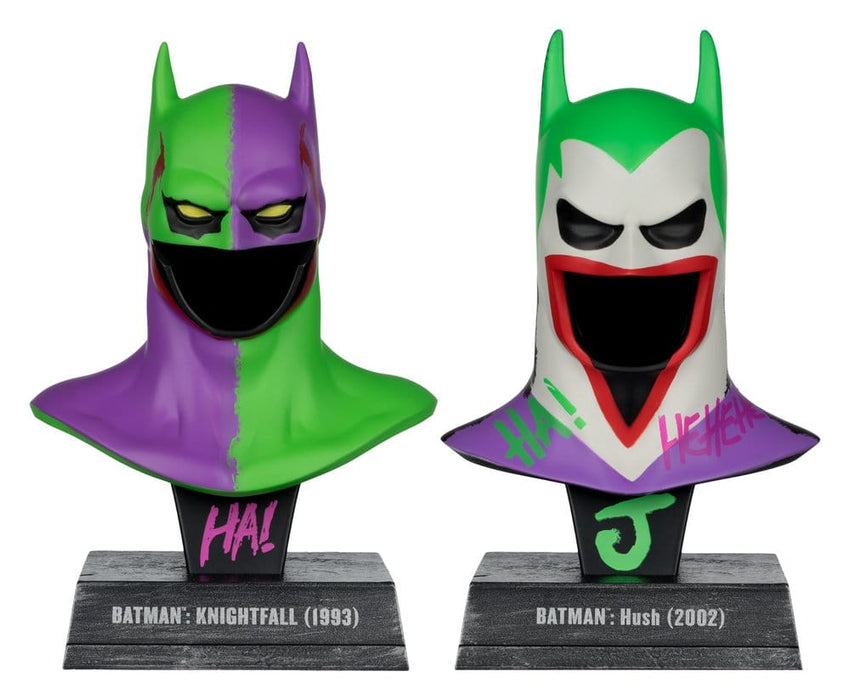 Réplicas de máscaras de Batman Knightfall y Hush al estilo del Joker