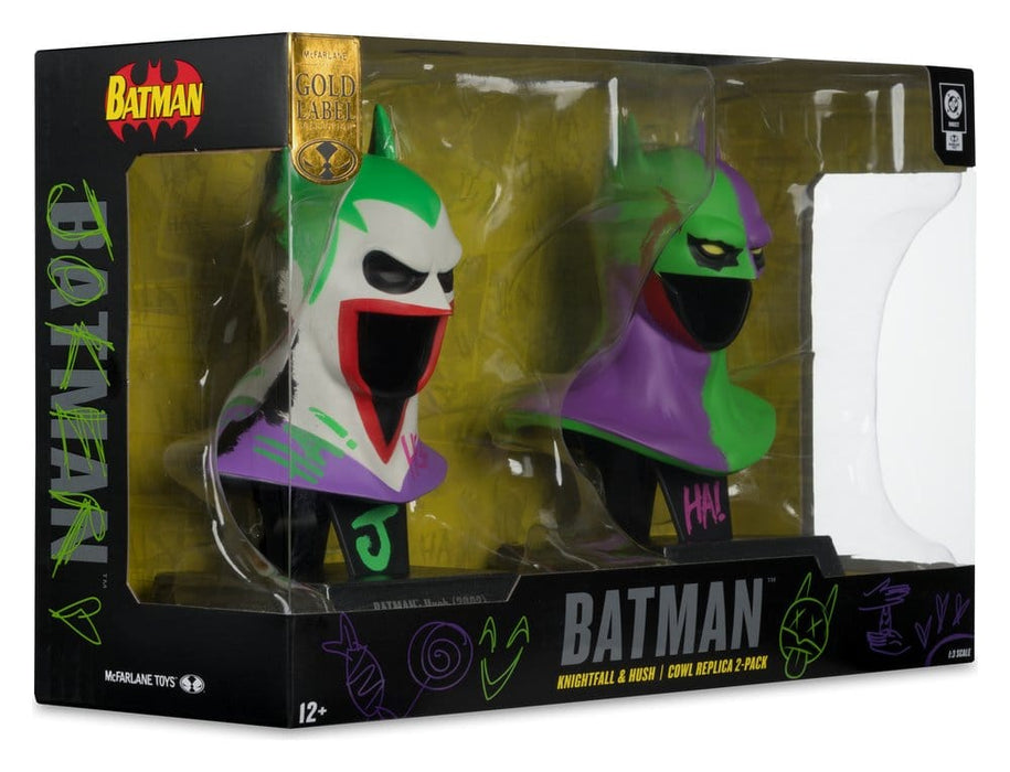 Réplicas de máscaras de Batman Knightfall y Hush al estilo del Joker