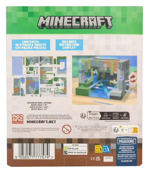 Maquette 3D Minecraft scène de grotte