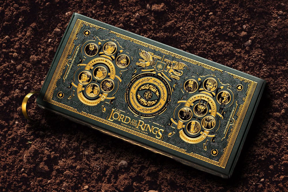 The Lord of the Rings speelkaarten met gouden ornamenten
