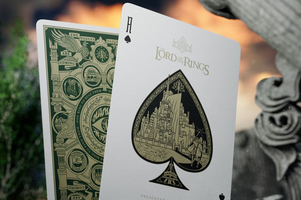 The Lord of the Rings speelkaarten met gouden ornamenten