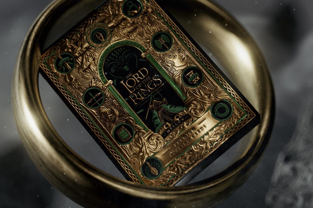 The Lord of the Rings speelkaarten met gouden ornamenten